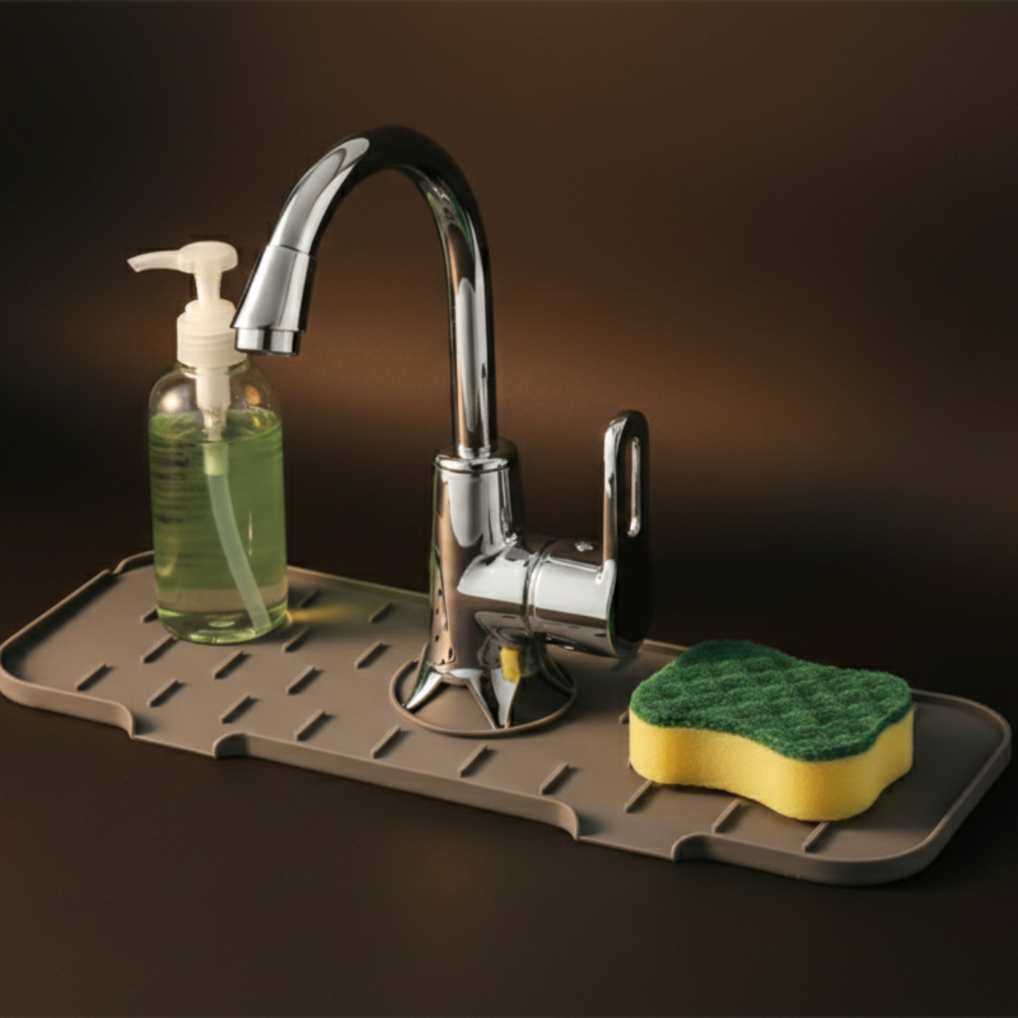 Alfombrilla Lavaplatos de Silicona Antisalpicaduras para Grifo – Protección y Orden para tu Cocina