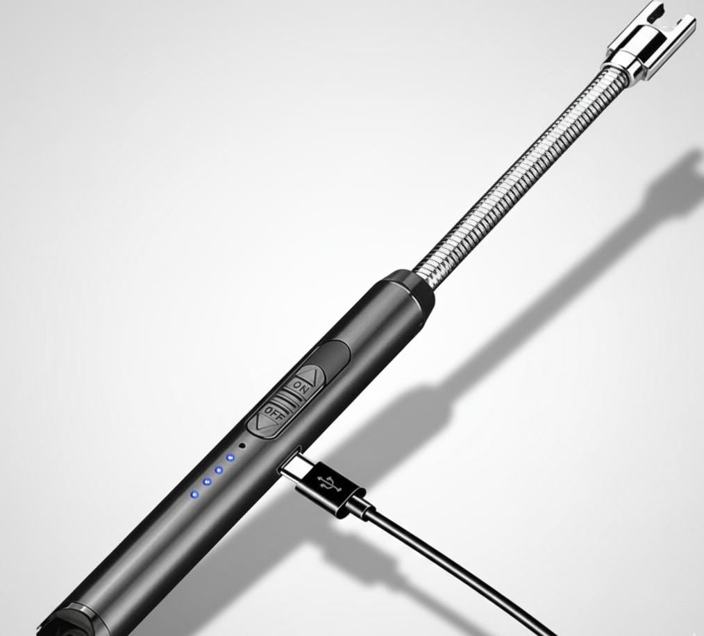 Encendedor Eléctrico Recargable USB con Cuello Flexible – Seguro, Ecológico y a Prueba de Viento