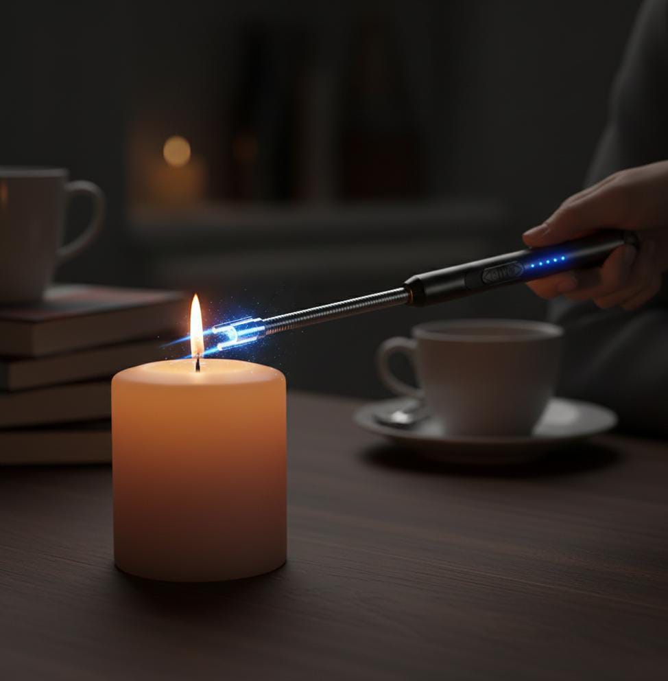 Encendedor Eléctrico Recargable USB con Cuello Flexible – Seguro, Ecológico y a Prueba de Viento