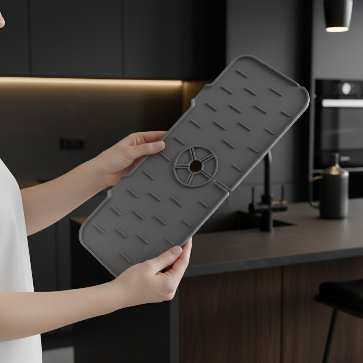 Alfombrilla Lavaplatos de Silicona Antisalpicaduras para Grifo – Protección y Orden para tu Cocina